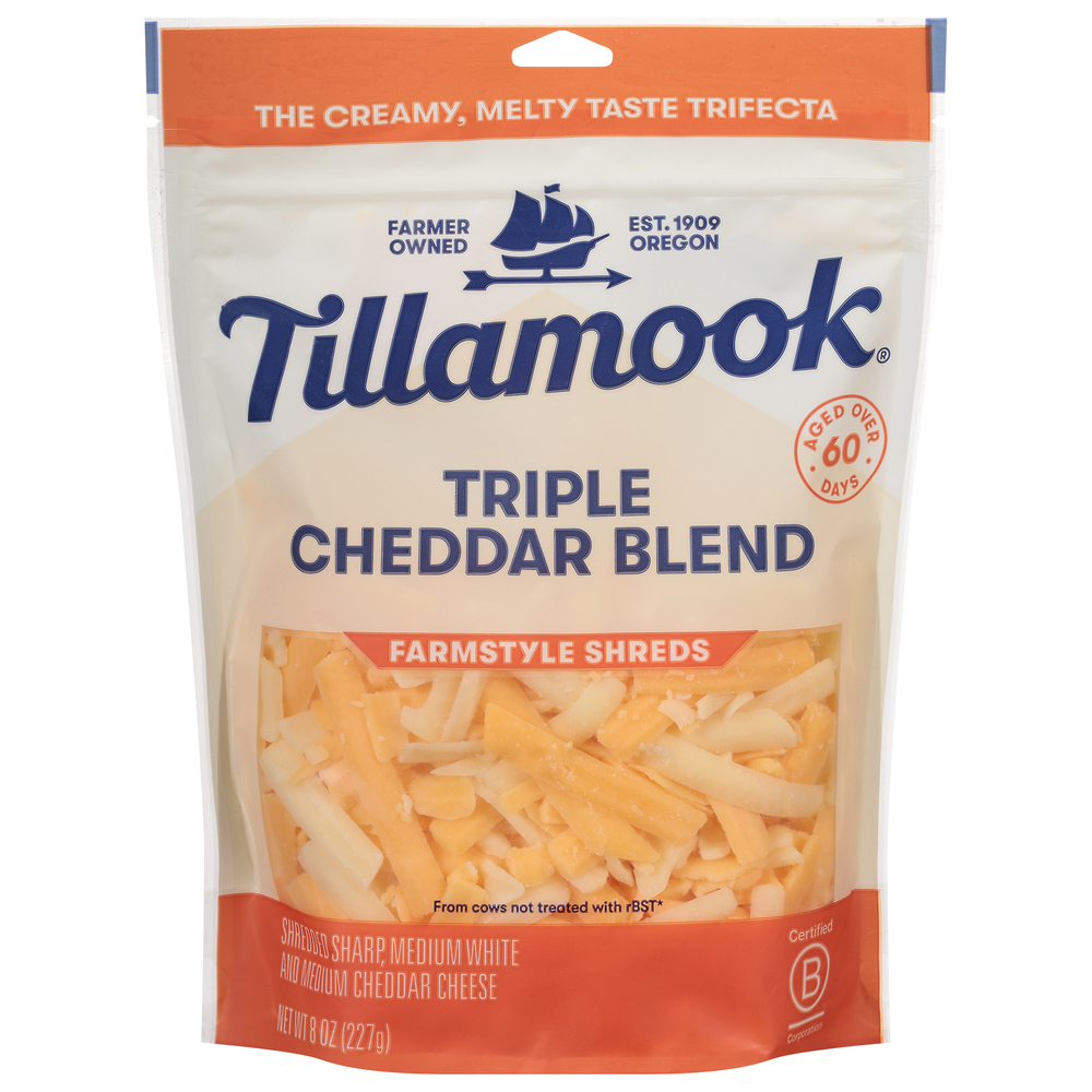 Tillamook Cheese, Triple Cheddar Blend, Farmstyle ShredsMain