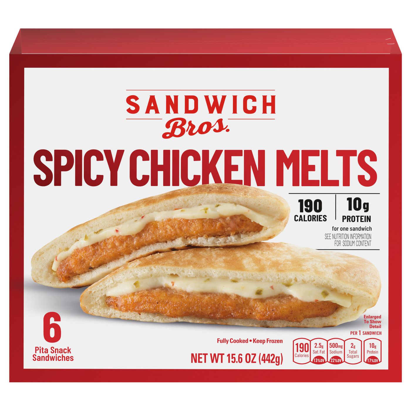 Sandwich Bros. Pita Snack Sandwiches, Spicy Chicken MeltsMain
