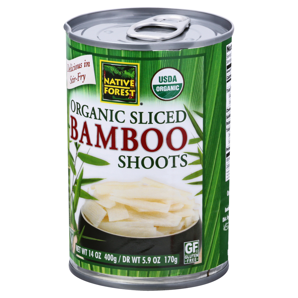Native Forest Bamboo Shoots, Organic, Sliced-Front-Right-Elevated
