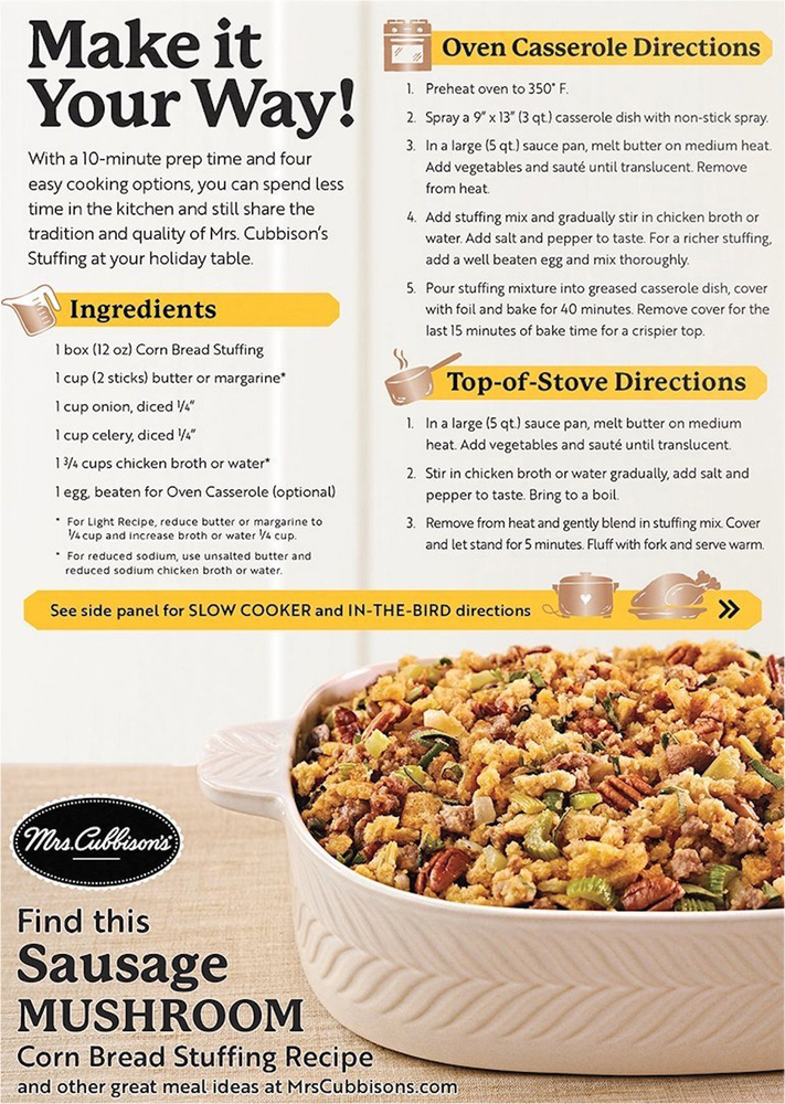 mrs cubbison's classic dressing (6 pack) Mrs. Cubbison's Seasoned Turkey Stuffing Mix, 12 oz Box