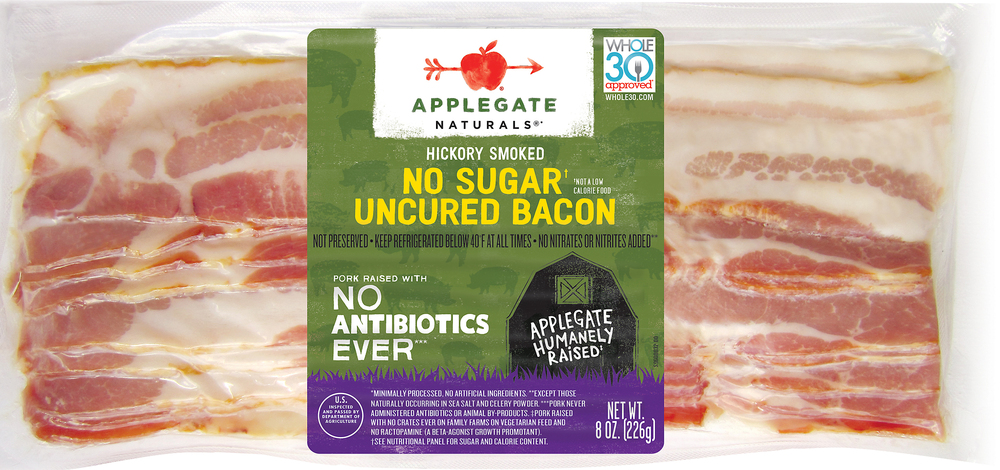 Applegate Naturals Natural Hickory Smoked No Sugar Uncured Bacon Main