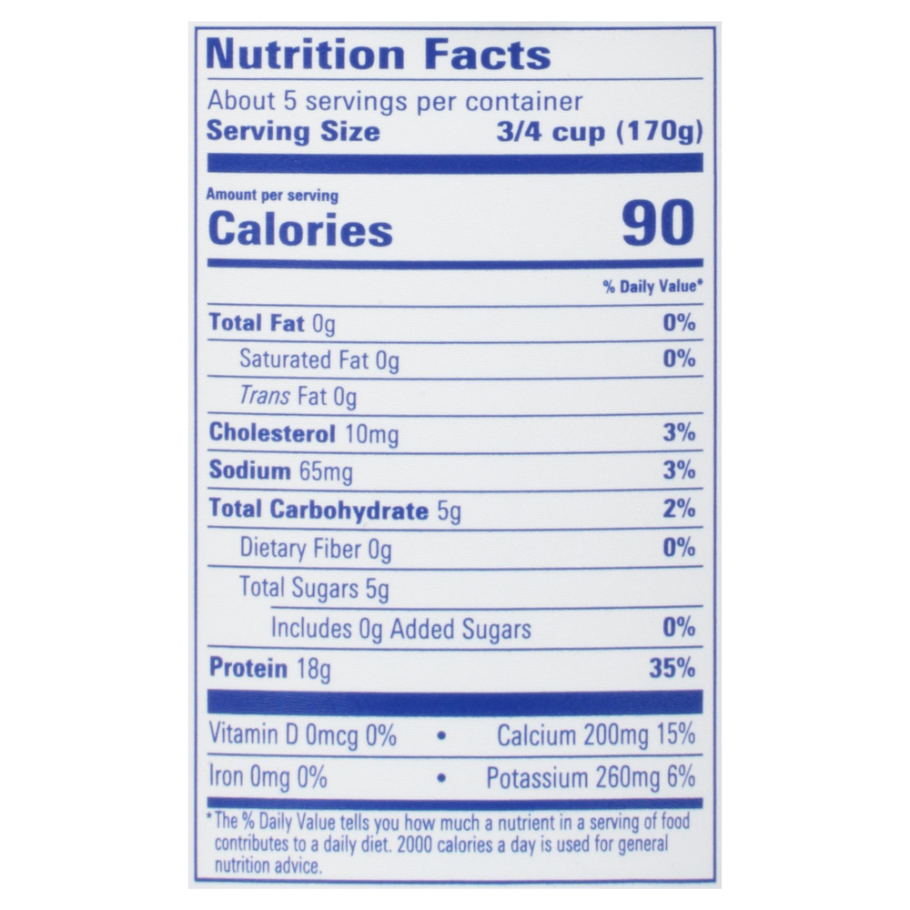 Fage Total Yogurt Greek Nonfat Strained Nutrition Facts