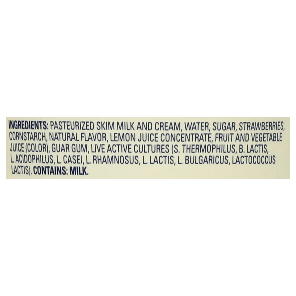 Tillamook Greek Yogurt, Lowfat, Oregon StrawberryIngredients