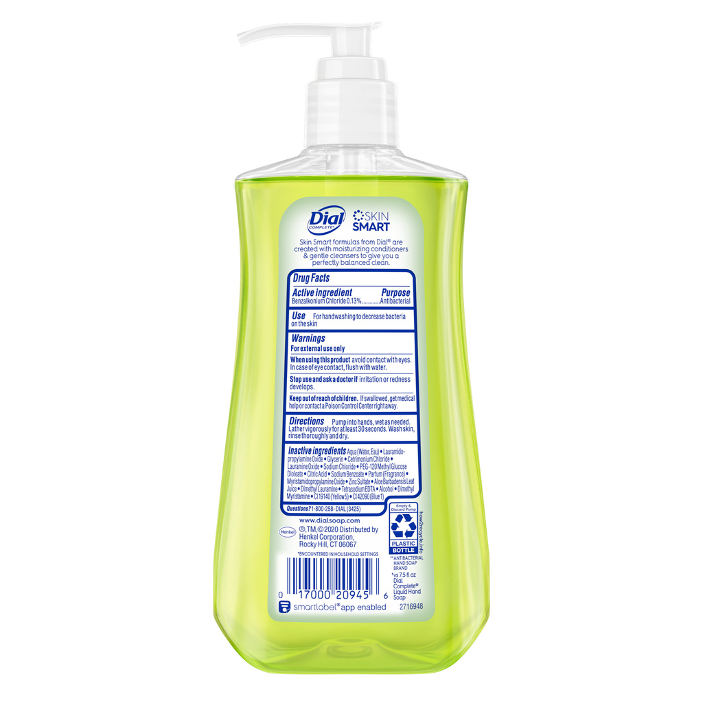 Dial Hand Soap, Antibacterial, AloeMain