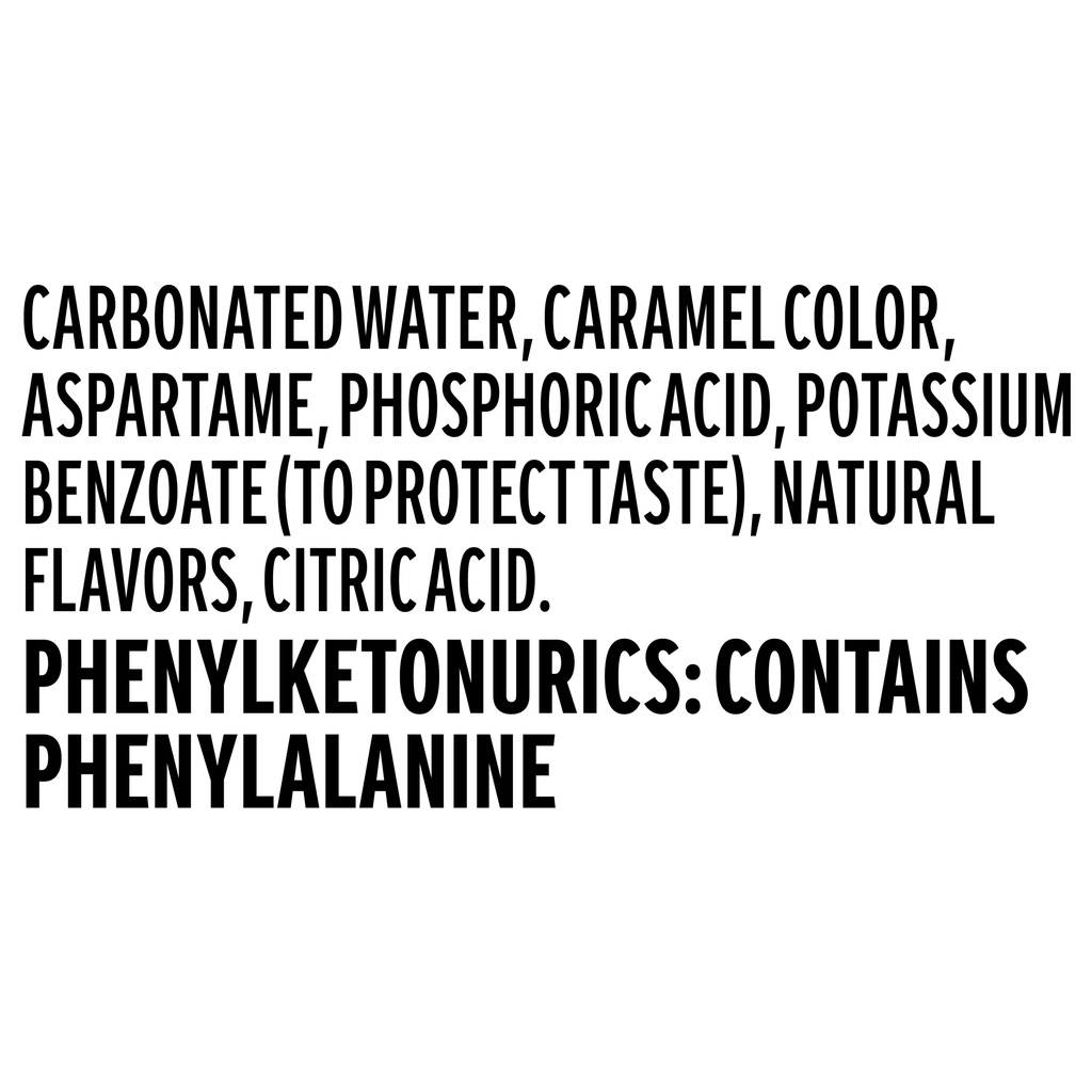 Diet Coke Caffeine Free Soda Soft DrinkIngredients