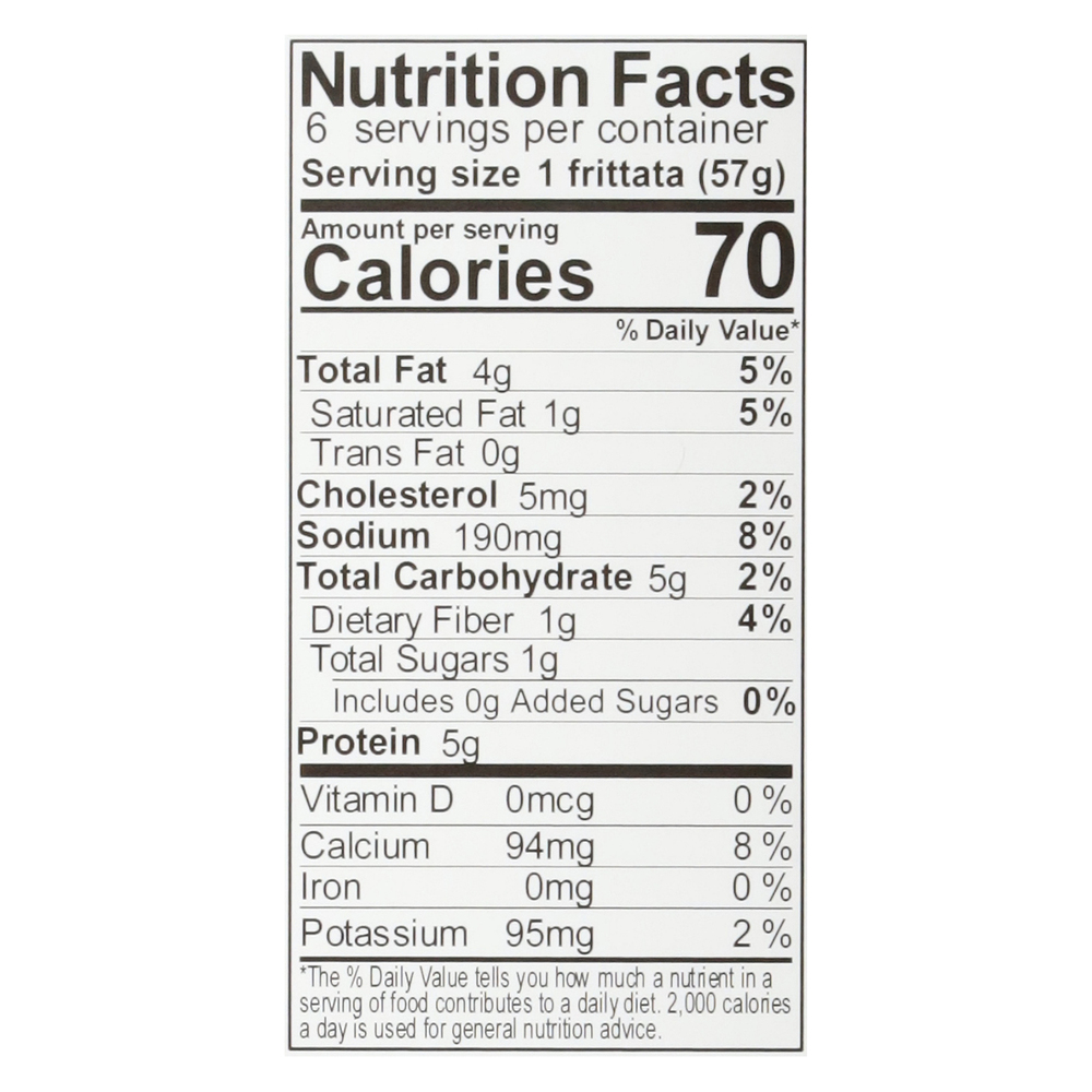 Veggies Made Great Frittata Spinach Egg White Nutrition Facts