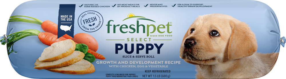 Freshpet Dog Food Slice Serve Roll Growth and Development Recipe Puppy