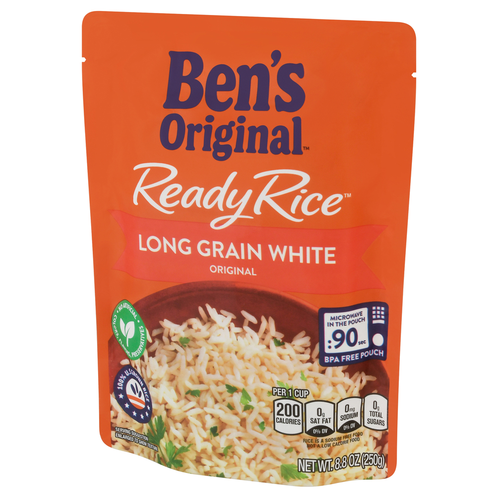 Ben's Original Ready Rice White Rice, Original, Long GrainFrontRight