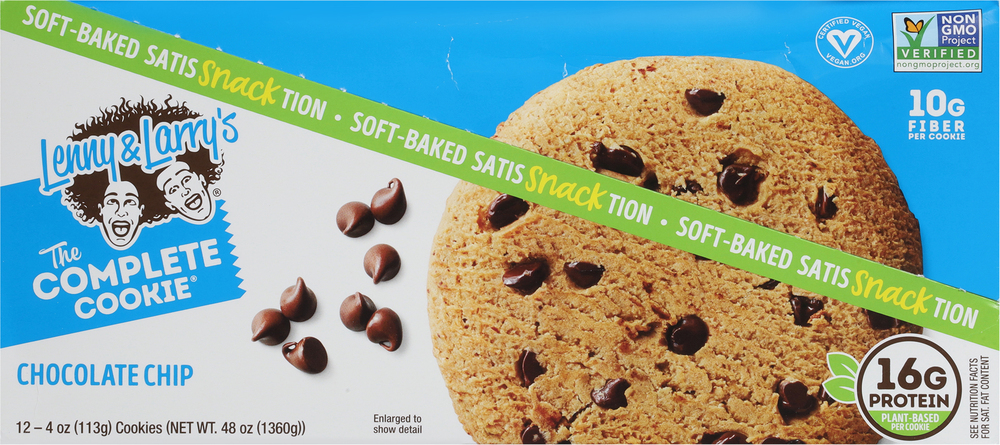 Lenny & Larry's The Complete Cookie Soft-Baked Chocolate Chip Cookies ...