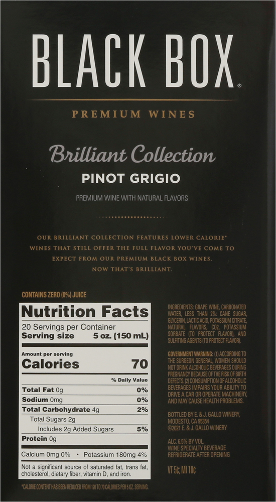 Black box outlet wine pinot grigio