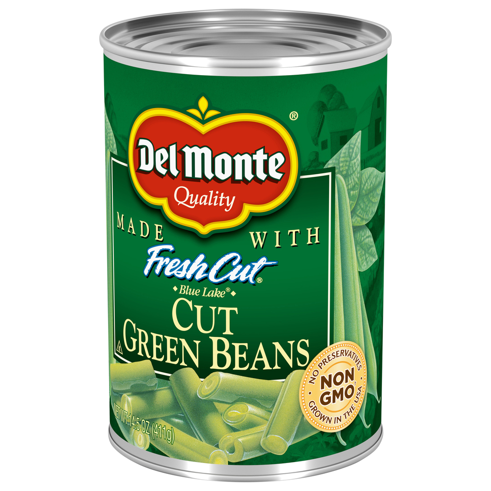 Del Monte Fresh Cut Green Beans, Cut, Blue LakeFrontRightElevated