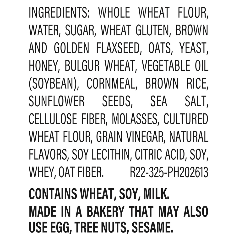 Oroweat Bread, Healthy MultiGrain, Whole GrainsIngredients