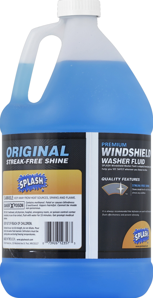 Winshell Splash Splash Windshield Washer Fluid, Premium-Planogram-Back