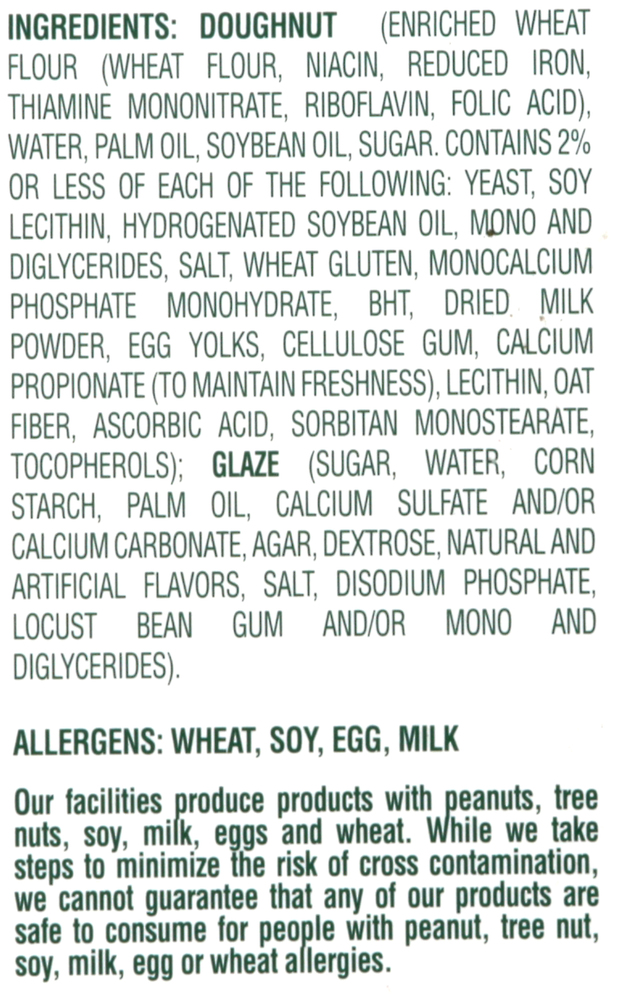 Krispy Kreme Doughnuts, Original, GlazedIngredients