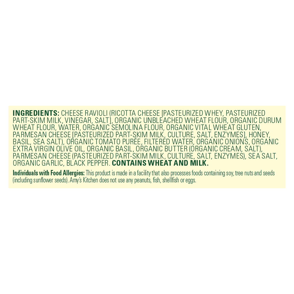 Amy's Bowls Amy’s Frozen Bowls, Cheese Ravioli with Sauce, 9.5 oz ...