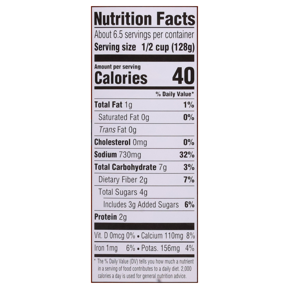 Glory Mixed Greens, Seasoned, Southern StyleNutritionFacts