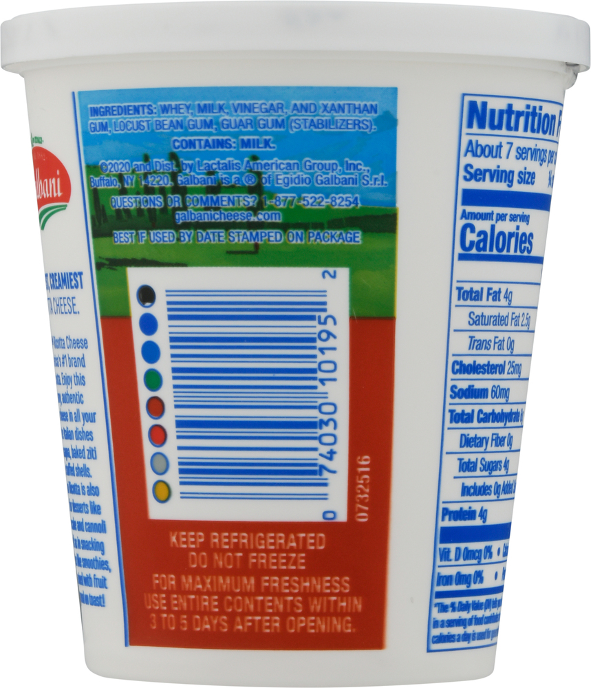 Galbani Ricotta CheesePlanogramBack
