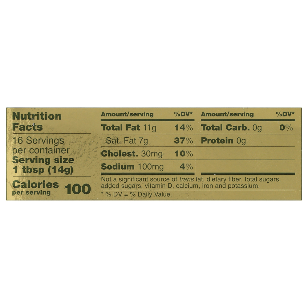 Kerrygold Butter Pure Irish Nutrition Facts