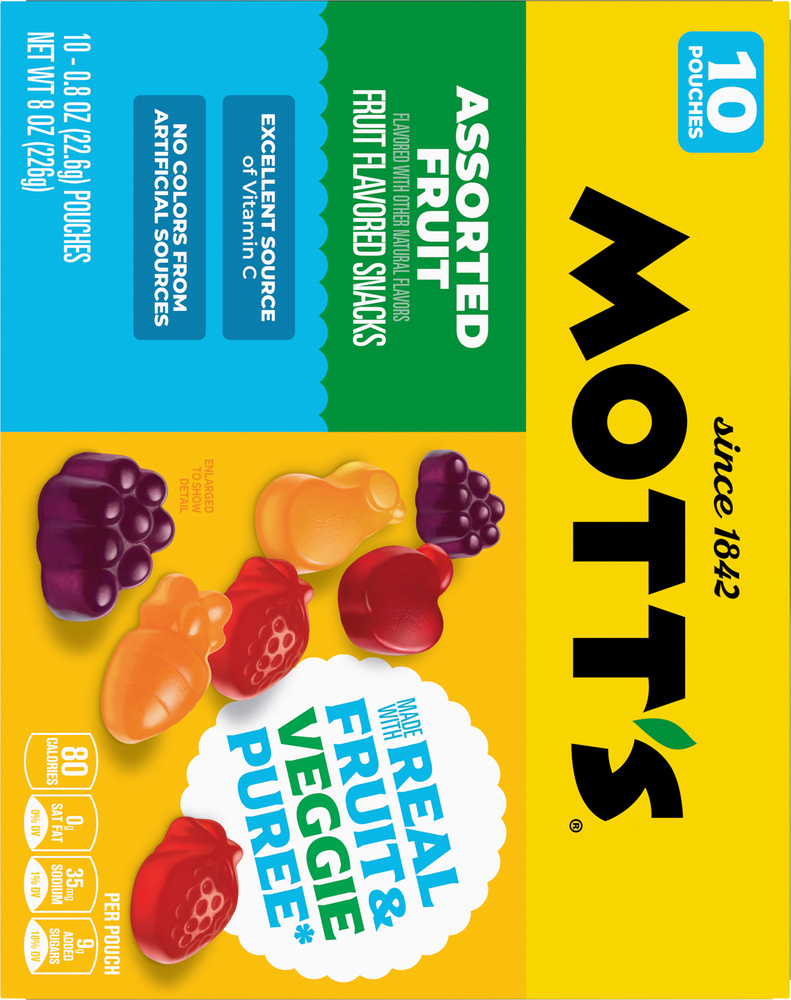 『ララ』モトニモ1セット Mott's Assorted Fruit Fruit Flavored Snacks