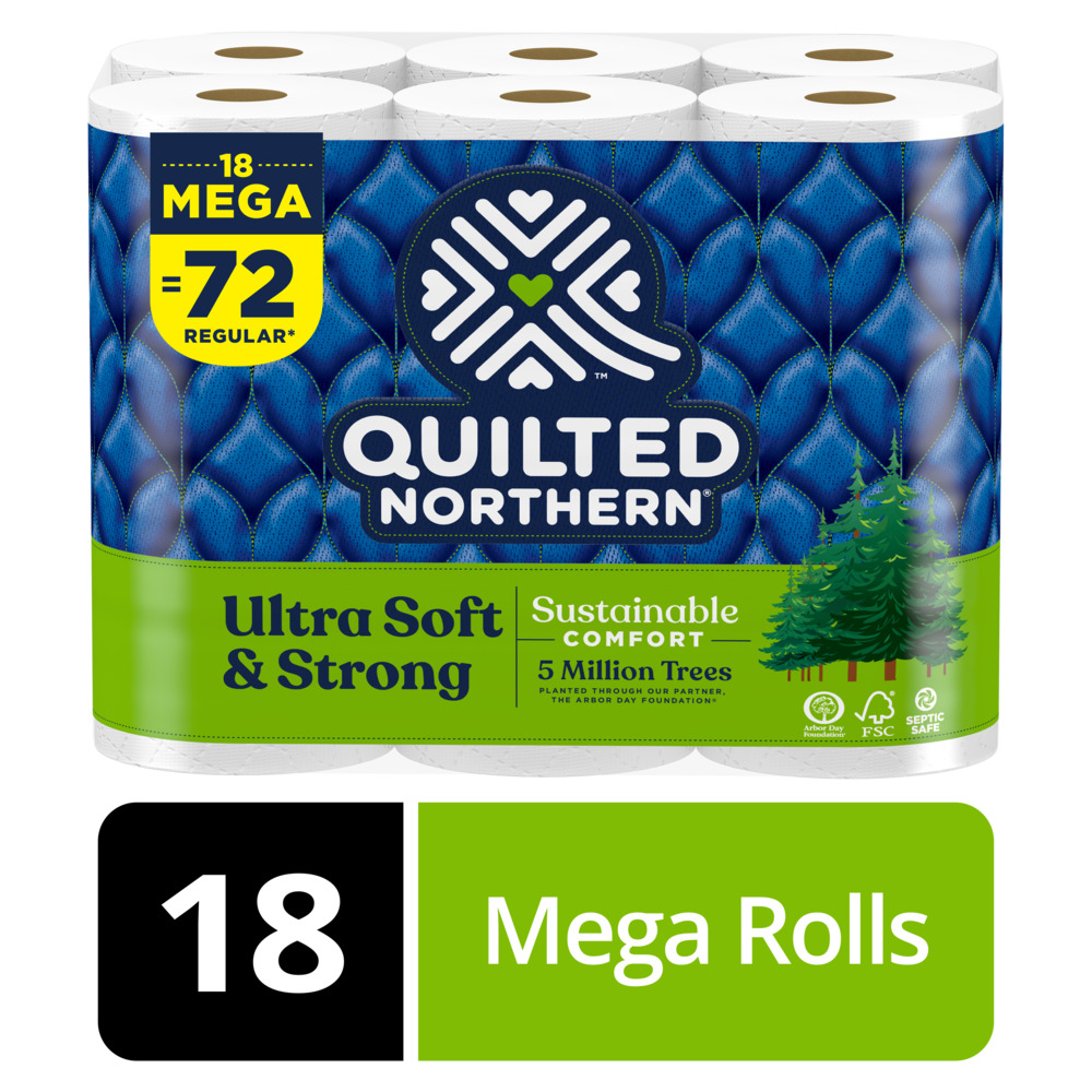 Quilted Northern Toilet Paper, Unscented, Mega Rolls, 2-Ply-Ecom