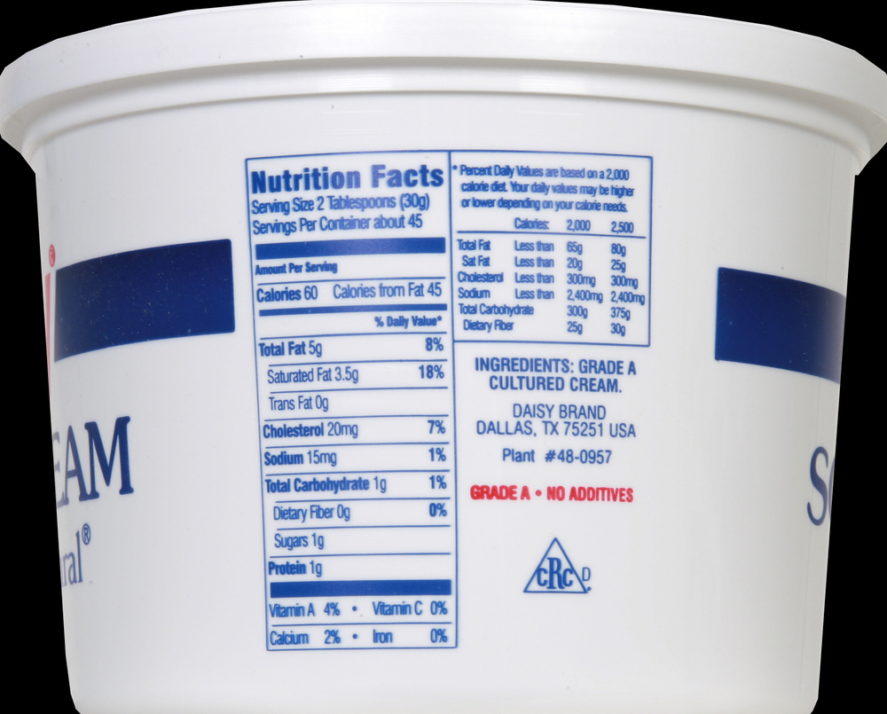 Daisy Pure & Natural Sour CreamPlanogramLeft