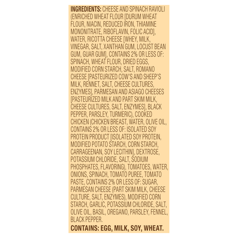 Healthy Choice Cafe Steamers FourCheese Ravioli & Chicken Marinara