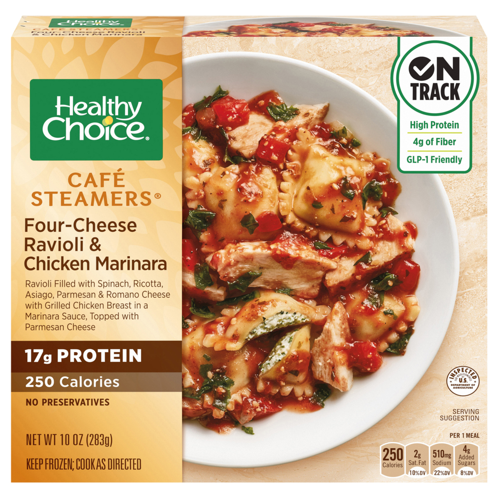Healthy Choice Cafe Steamers FourCheese Ravioli & Chicken MarinaraMain