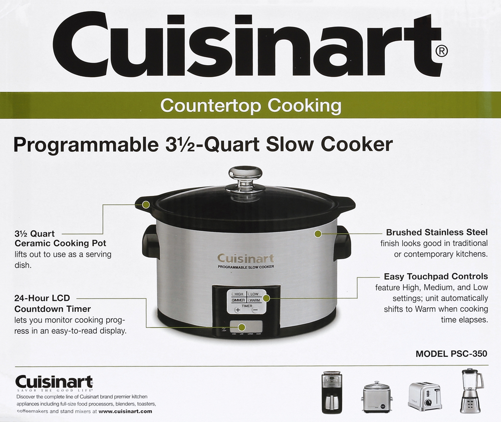 3.5 Qt. Brushed Stainless Programmable Slow Cooker 3.5 Qt. Brushed Stainless Programmable Slow Cooker
