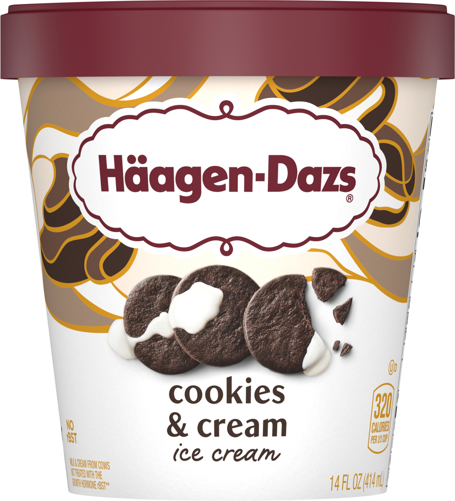 Haagen-Dazs Ice Cream, Cookies & Cream