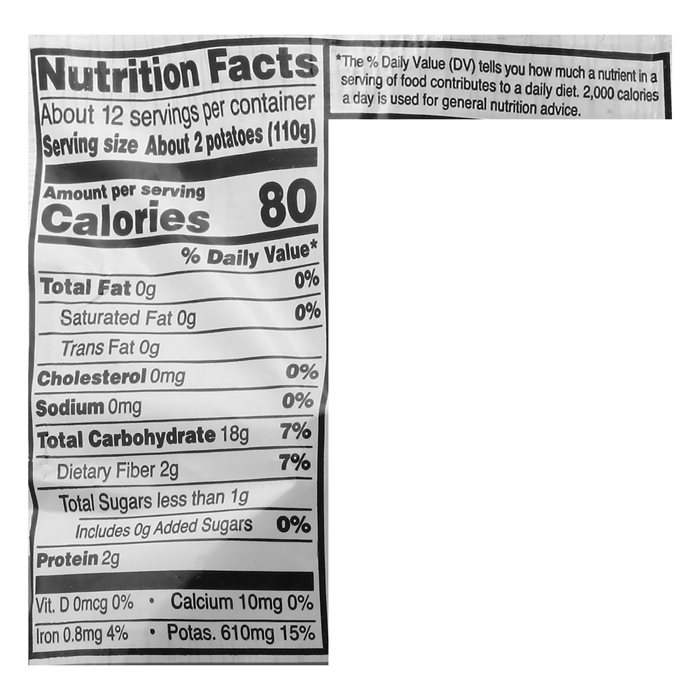 Raley's Gold PotatoesNutritionFacts
