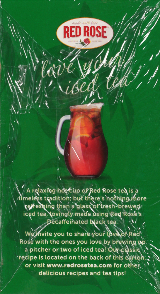 Red Rose Black Tea, Decaffeinated, Flavorful & Smooth-Planogram-Left