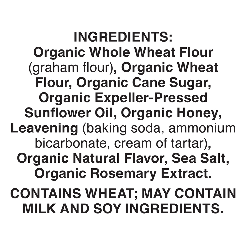 Annie's Graham Crackers, Organic, Honey GrahamsIngredients