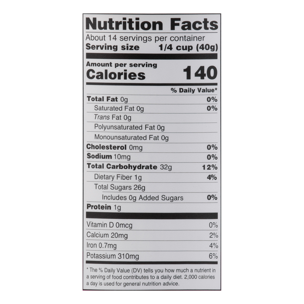 Raley's Raisins, Seedless-Nutrition-Facts