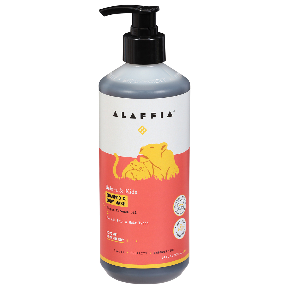 最も 割引 Strawberry, Coconut Wash, Body & Shampoo Alaffia Babies Kids & 洗顔料