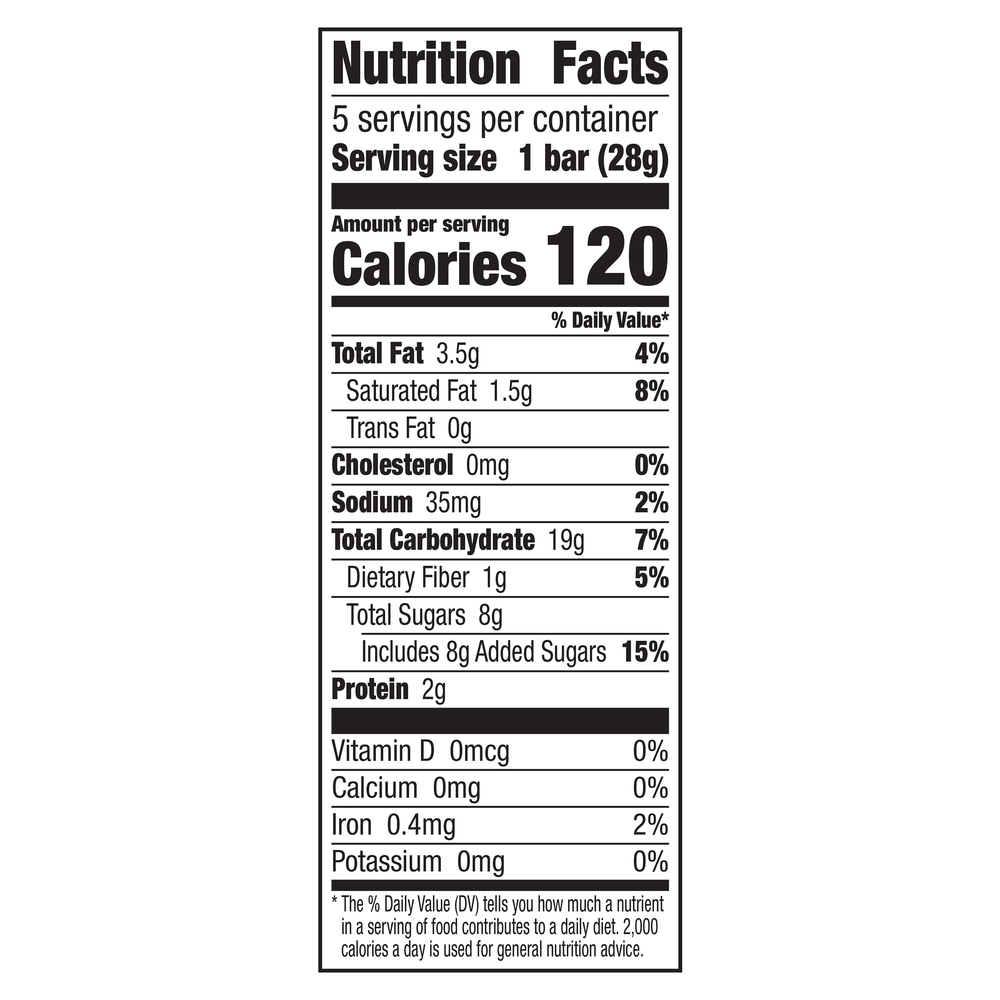 Annie's Gluten Free Chewy Double Chocolate Chip Granola Bars-Nutrition ...