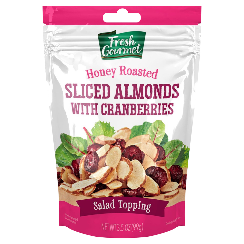 Fresh Gourmet Almonds, Honey Roasted, Sliced-Main