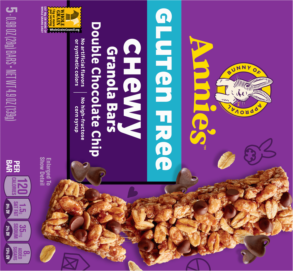 Annie's Gluten Free Chewy Double Chocolate Chip Granola Bars