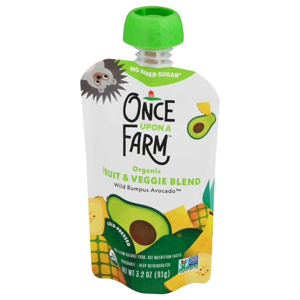Once Upon a Farm Fruit Veggie Blend Organic Wild Rumpus Avocado