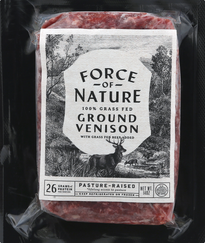 Force Of Nature Venison Ground 100 Grass Fed