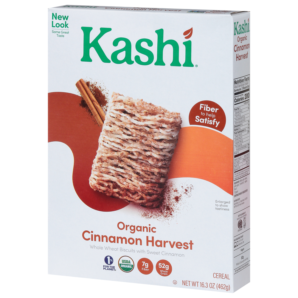Kashi Cereal, Organic, Cinnamon HarvestFrontRightElevated