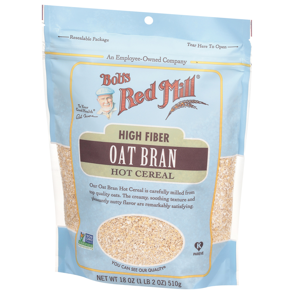 Bob's Red Mill Hot Cereal, High Fiber, Oat BranFrontRightElevated