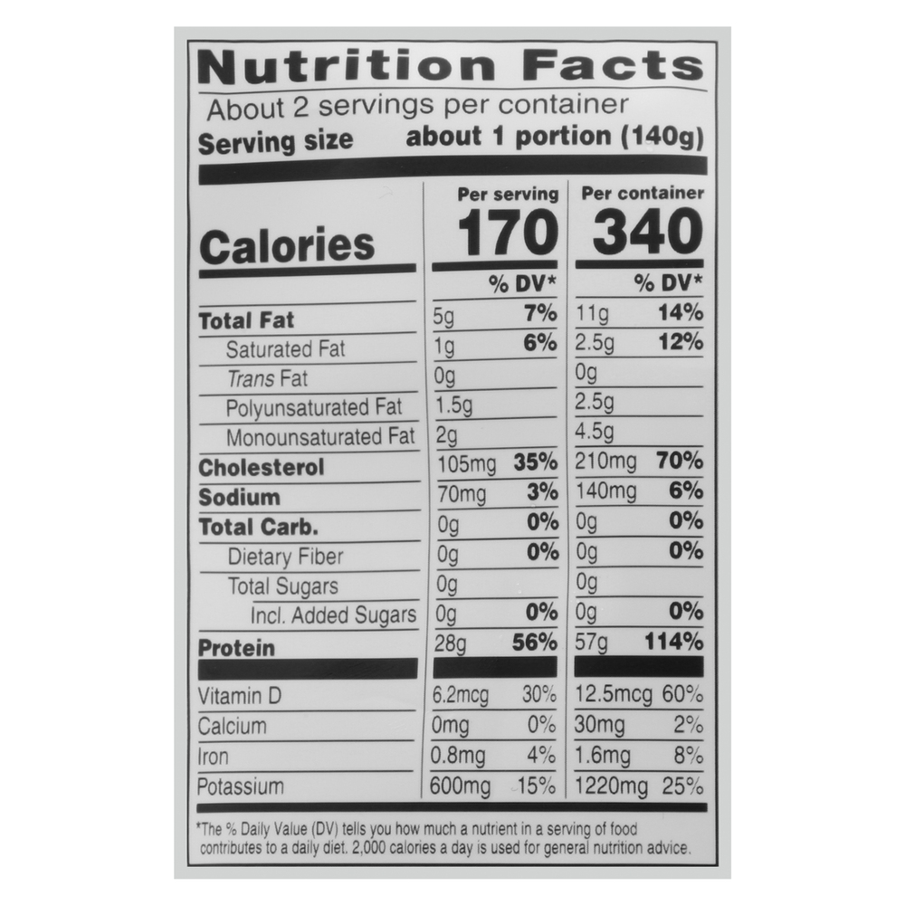 Raley's Purely Made Wild Caught Keta Salmon FilletsNutritionFacts