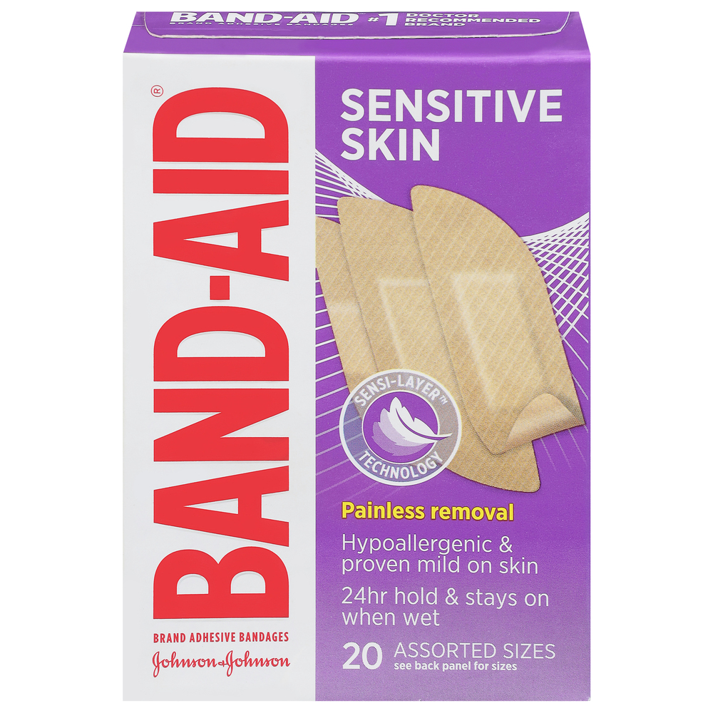 BAND-AID BRAND WET-FLEX FOAM BANDAGES ASSORTED 60/BOX