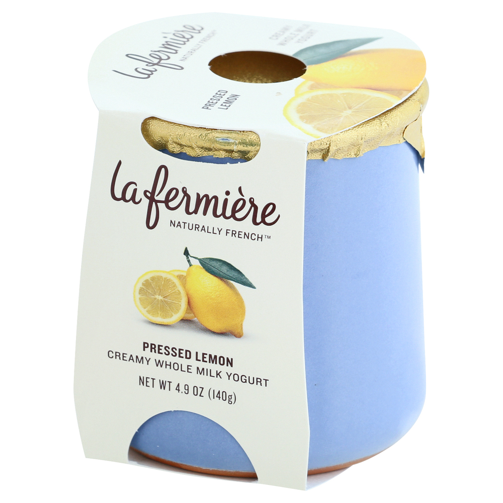 La Fermiere Yogurt, Creamy Whole Milk, Pressed Lemon