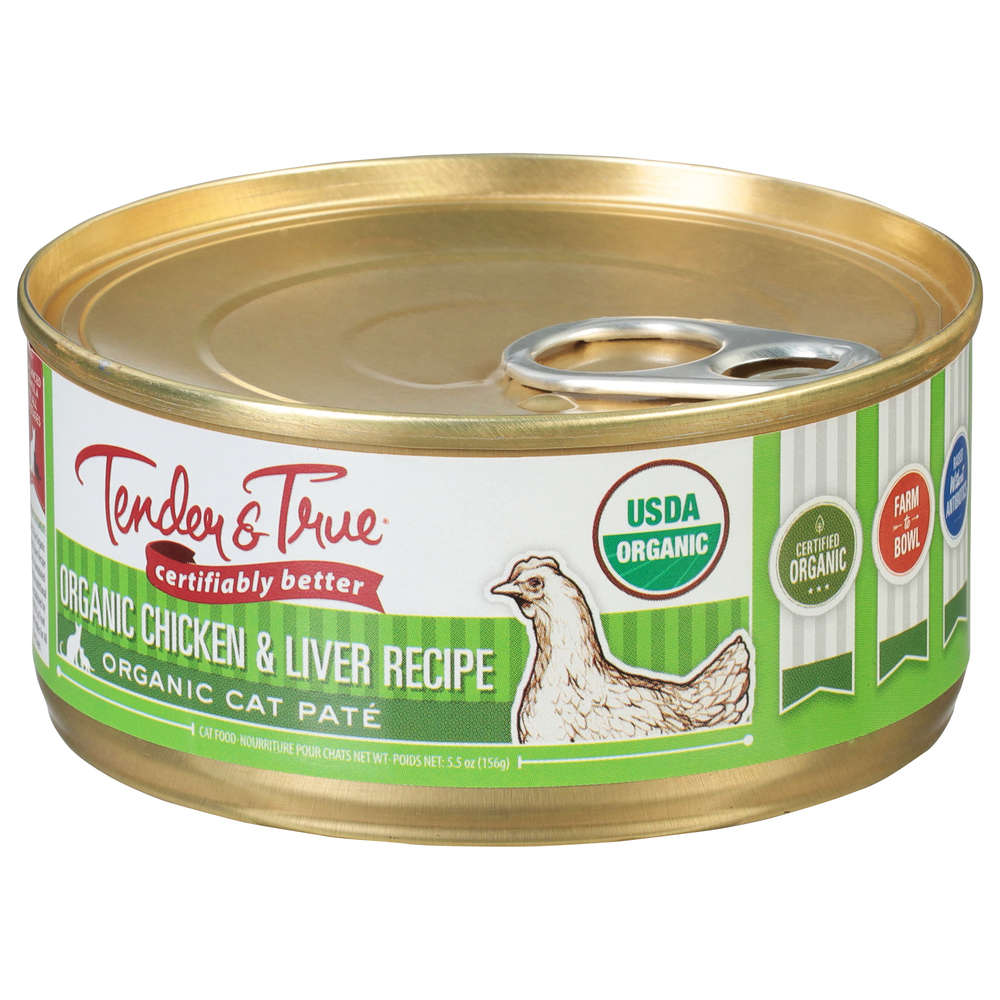 Tender True Cat Food Organic Chicken Liver Recipe Pate