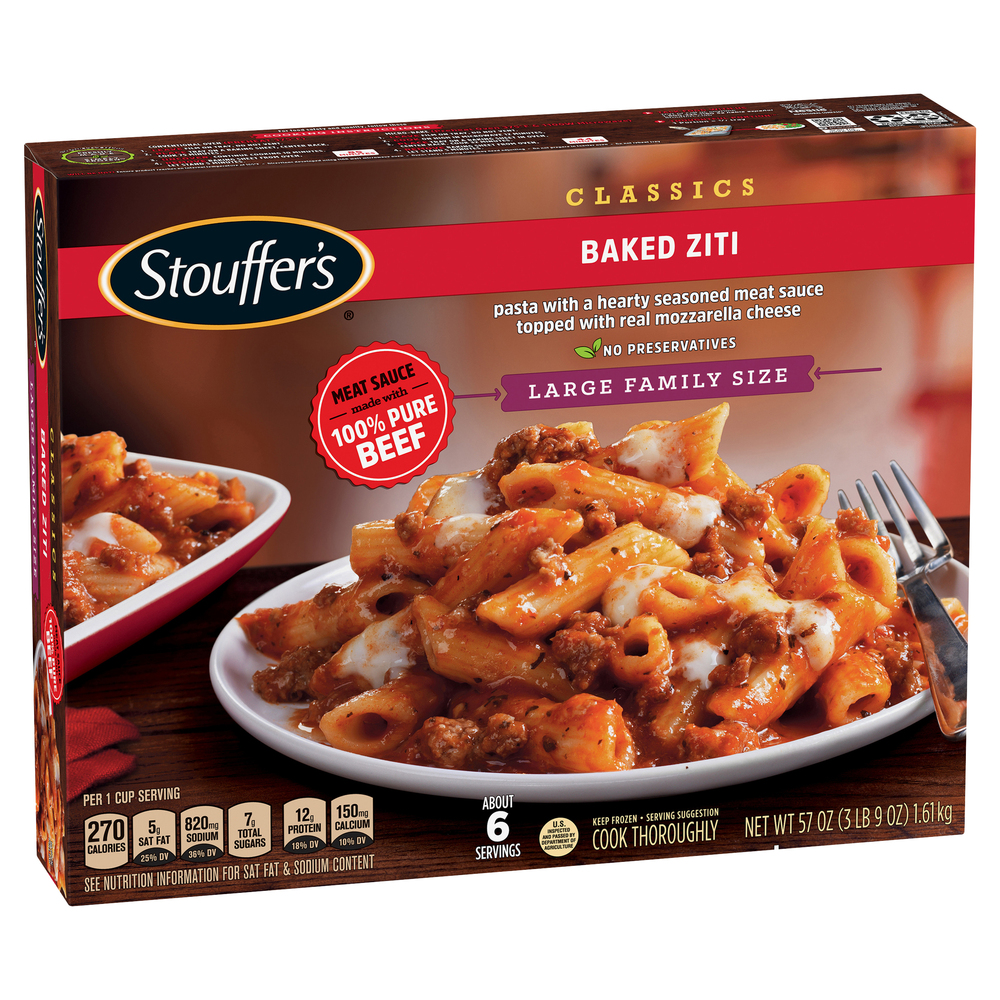 Stouffer's Large Family Size Baked Ziti Frozen Meal 57 oz.