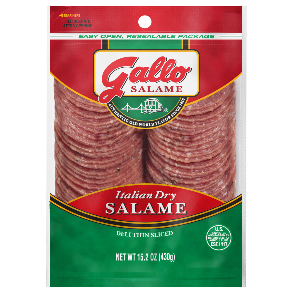 Gallo Salame Gallo Salame® Deli Thin Sliced Italian Dry Salami Lunch