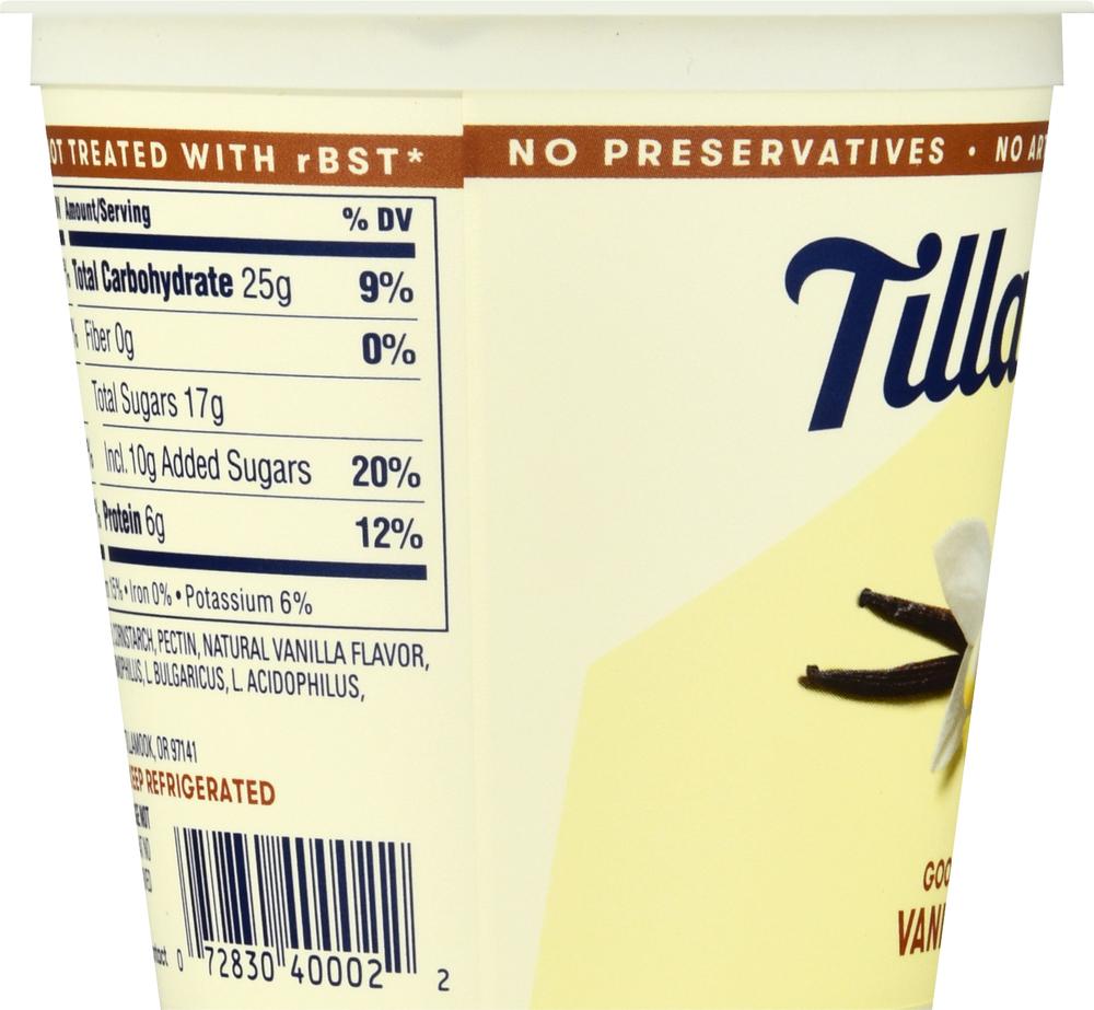Tillamook Yogurt Lowfat Vanilla Bean Blended Planogram Left