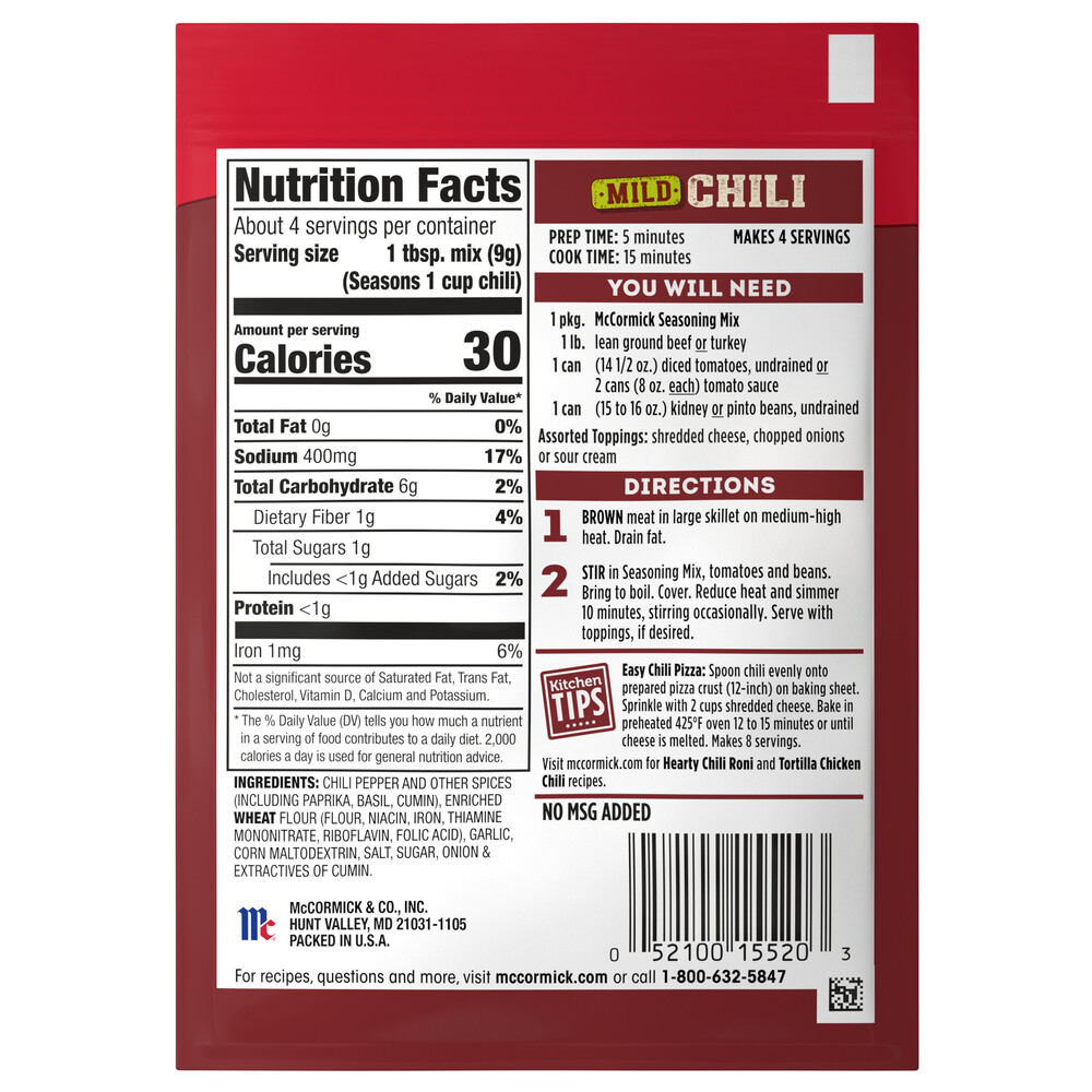 Mccormick chili seasoning copycat top
