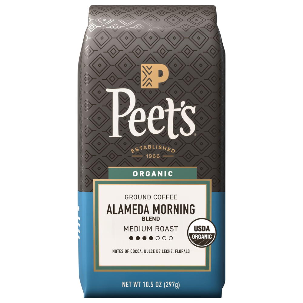 Peet's Coffee Alameda Morning Blend Organic Dark Roast Ground Coffee